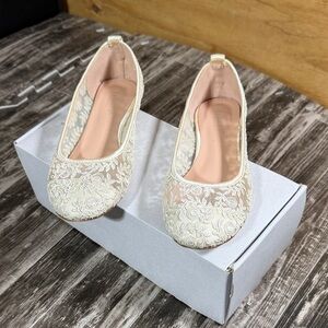 Kailee P Baba Crochet Lace Ballet Flats